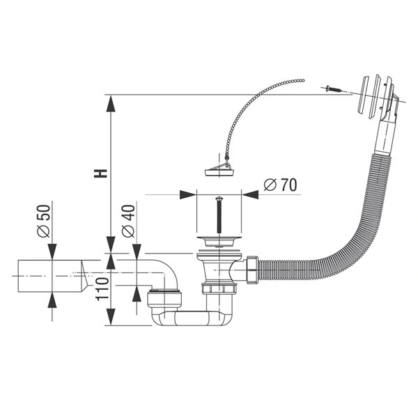 Sifon za kadu dimenzije