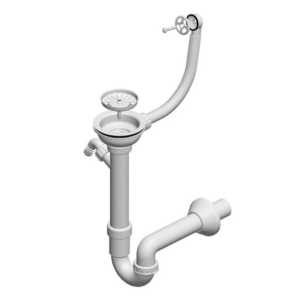 Sifon za sudoper s priključkom i preljevom