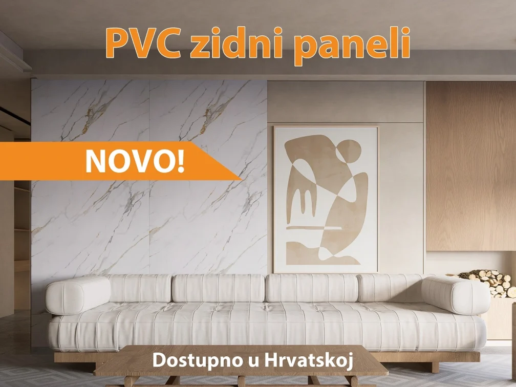 Decopa PVC zidni panel ambijent Carrara gold