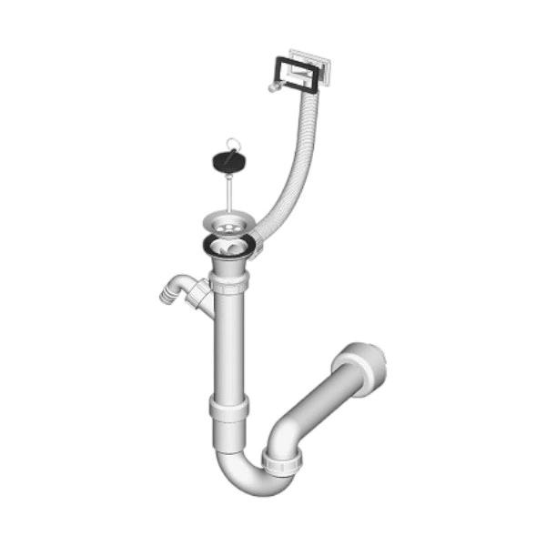 Sifon za sudoper s pravokutnim preljevom