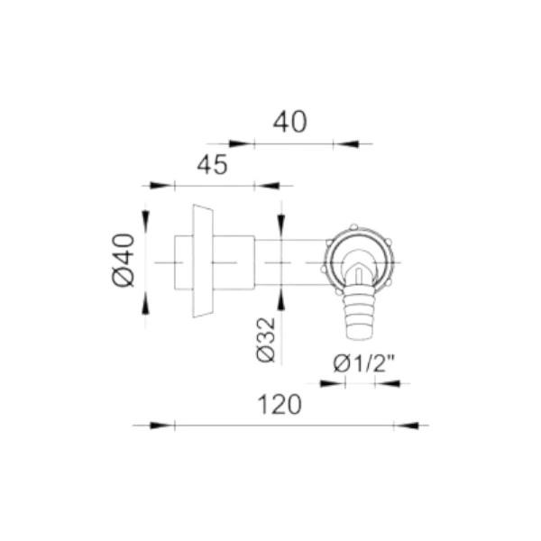 Priključak za perilicu nacrt